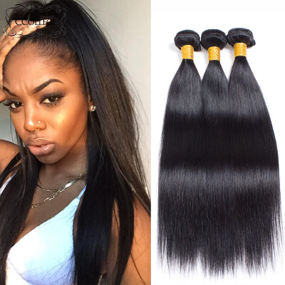 

Ccollege 3 Bundles Malaysian Virgin Hair 8"-28" Malaysian Straight Hair Human Hair 8A Unprocessed Virgin Straight Hair Bundles