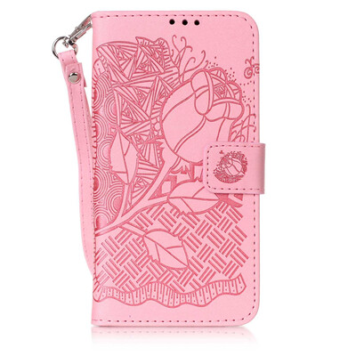 

Pink Rose Design PU Leather Flip Cover Wallet Card Holder Case for SAMSUNG S4MINI