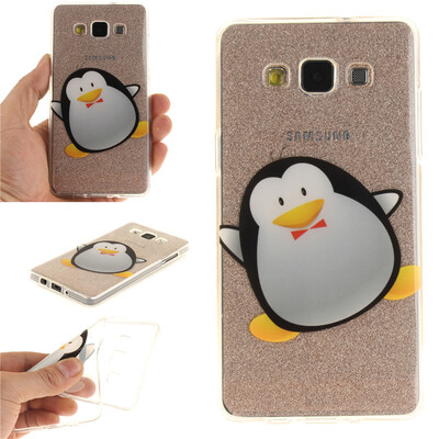 

Cartoon penguin Pattern Soft Thin TPU Rubber Silicone Gel Case Cover for SAMSUNG GALAXY A3