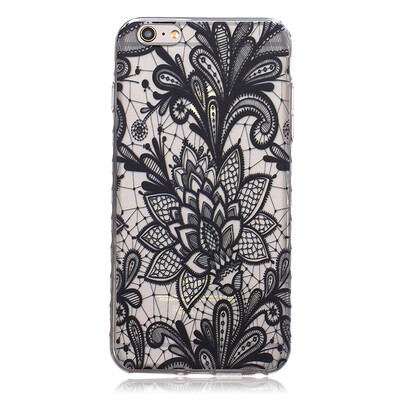 

Black Rose Pattern Soft Thin TPU Rubber Silicone Gel Case Cover for IPHONE 6 Plus/6S Plus