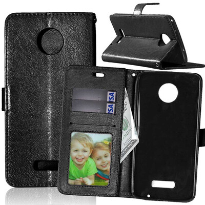 

Black Style Classic Flip Cover with Stand Function and Credit Card Slot for Motorola Moto Z XT1650