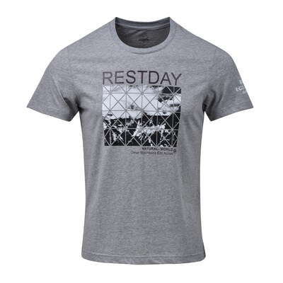 

361 градус мужская круглая шея короткая футболка 551623118-2 в сером цвете M