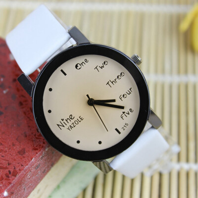 

New quartz watch English fashion generous Europe and the United States simple male and female students couple watches YZL0532TH-4