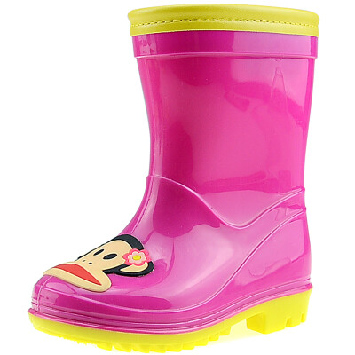 

[Jingdong supermarket] PaulFrank mouth monkey rain boots in the tube waterproof plastic shoes sets of shoes children men and women baby fashion boots PF1003 rose red 29 yards