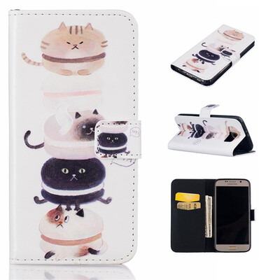 

Kitty Design PU Leather Flip Cover Wallet Card Holder Case for SAMSUNG Galaxy S6