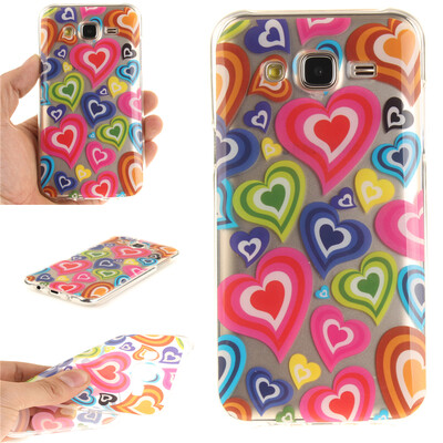

Colorful love Pattern Soft Thin TPU Rubber Silicone Gel Case Cover for Samsung Galaxy J5 2015