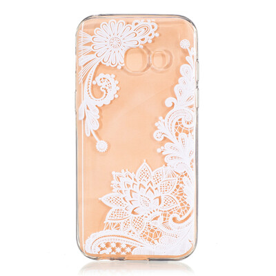 

Lace flowers Pattern Soft Thin TPU Rubber Silicone Gel Case Cover for SAMSUNG Galaxy A3 2017A320