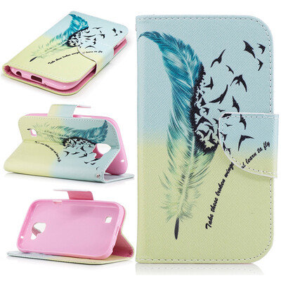 

Перья и птицы Дизайн Кожа PU откидная крышка карточки бумажника держатель чехол для LG K3 2017