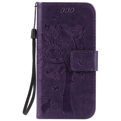 

Purple Tree Design PU Leather Flip Cover Wallet Card Holder Case for IPHONE 7