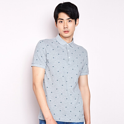 

DANCING WOLVES Men T-shirt Turn Down Printing Polo Shirt