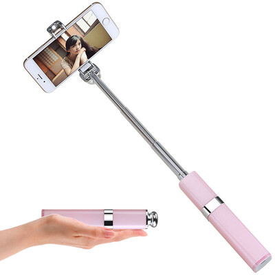 

BIAZE U17 розовое золото беспроводной Bluetooth Селфи палка / автоспуска артефакт с подсветкой Универсальный Apple, 7plus