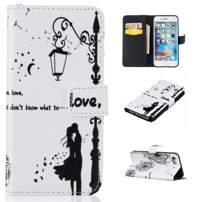 

Lovers&dandelion Design PU Leather Flip Cover Wallet Card Holder Case for IPHONE 7
