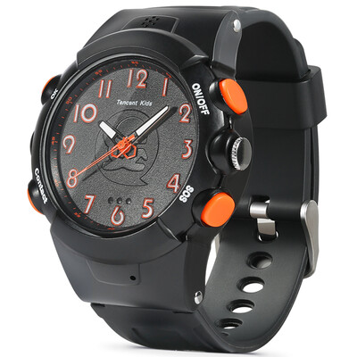 

Tencent children smart phone watches black orange children positioning watches care students safe living waterproof phone phone bracelet watch