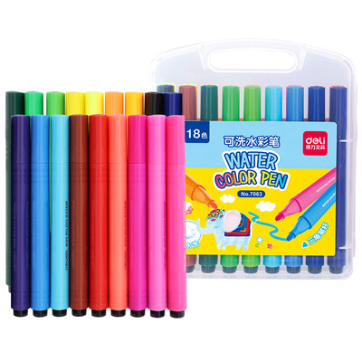 

Deli 7063 Watercolor Pen Set 18 Colors Watercolor Markers