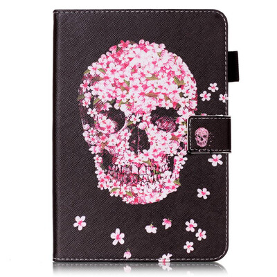 

Pink Skull Design PU Leather Flip Cover Wallet Card Holder Case for SAMSUNG T815