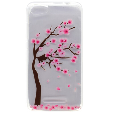 

Cherry tree Pattern Soft Thin TPU Rubber Silicone Gel Case Cover for Wiko Lenny 2