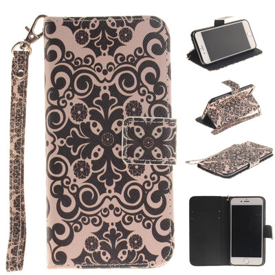 

Palace flower Design PU Leather Flip Cover Wallet Card Holder Case for IPHONE 7