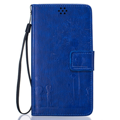 

Голубые любовники и одуванчика Стиль Тиснение Классический откидная крышка с подставкой Функция и слот кредитной карты для LG G3