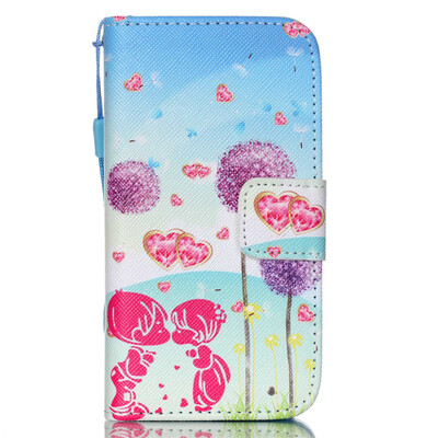 

Couple Design PU Leather Flip Cover Wallet Card Holder Case for HUAWEI P8LITE