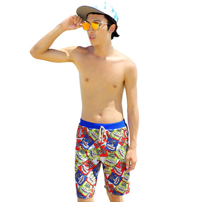 

QIHAI QIHAI beach pants men&39s swim trunks comfortable&relaxed fashion spa large yards five swimsuits 7809-3 blue XL code