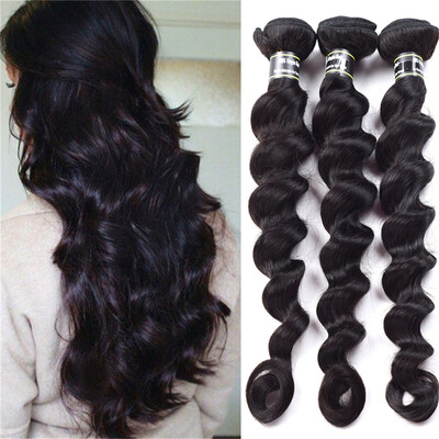 

Amazing Star Loose Wave Bundles Indian Virgin Hair Loose Wave 3 Bundles Unprocessed Human Hair Extensions Thick&Full Hair Weft