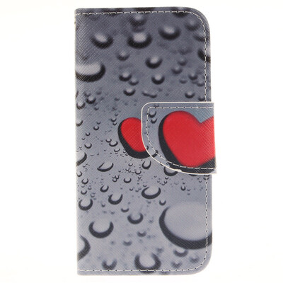 

Сердце образный водослива дизайн Кожа PU откидная крышка бумажника карты держатель чехол для IPHONE 5С