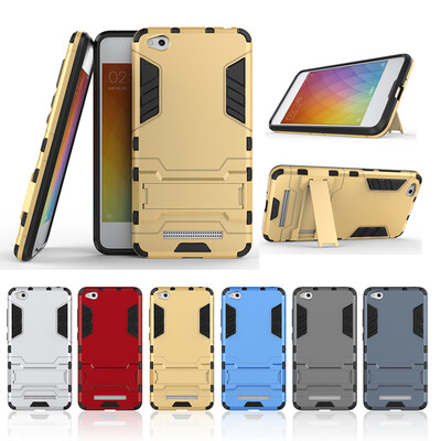 

Gold Slim Robot Armor Kickstand Shockproof Hard Rugged Rubber Back Case For XIAOMI RedMi 4A