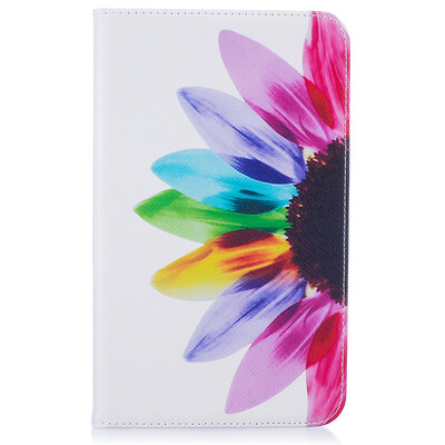

Seven color flowers Style Embossing Classic Flip Cover with Stand Function and Credit Card Slot for SAMSUNG Galaxy Tab J 7.0 T285