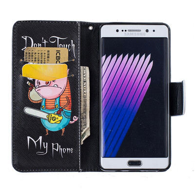 

Pig Design PU Leather Flip Cover Wallet Card Holder Case for SAMSUNG GALAXY Note 7