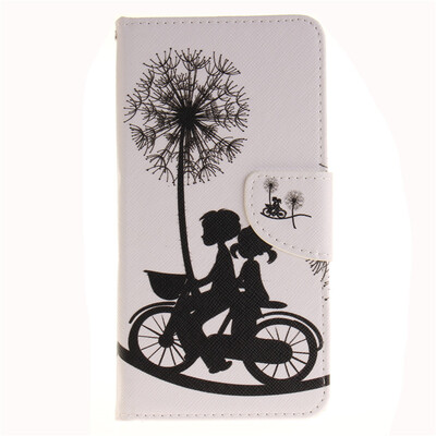 

Велосипед и одуванчика Дизайн Кожа PU откидная крышка бумажника карты держатель чехол для IPHONE 7 Plus