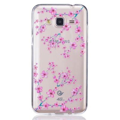 

Plum blossom Dress girl Pattern Soft Thin TPU Rubber Silicone Gel Case Cover for SAMSUNG Galaxy J3 2016/J310