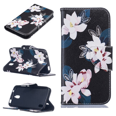 

Black lily Design PU Leather Flip Cover Wallet Card Holder Case for HUAWEI Y625