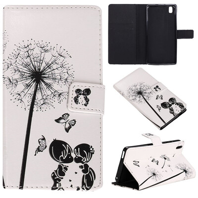 

Children&dandelion Design PU Leather Flip Cover Wallet Card Holder Case for Sony Xperia M4 Aqua