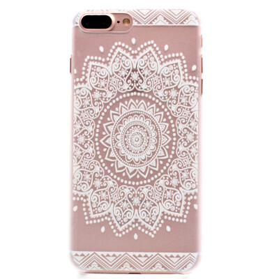 

White Flower Pattern Soft Thin TPU Rubber Silicone Gel Case Cover for IPHONE 7 Plus