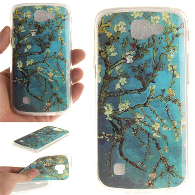 

Apricot tree Pattern Soft Thin TPU Rubber Silicone Gel Case Cover for LG K4