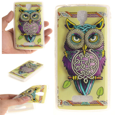 

Сова Pattern Мягкий тонкий ТПУ Резиновая крышка силиконовый гель чехол для Lenovo A2010