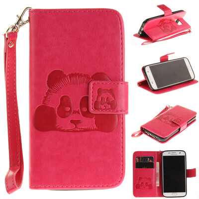 

Роза Panda Стиль Тиснение Классический откидная крышка с подставкой Функция и слот кредитной карты для SAMSUNG GALAXY S7