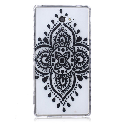 

Black Chinese knot Pattern Soft Thin TPU Rubber Silicone Gel Case Cover for SONY Xperia M2