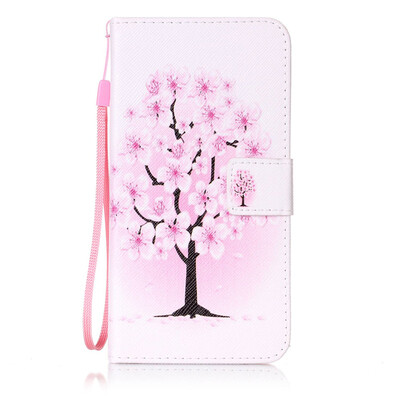 

Персик Блоссом Дизайн Кожа PU откидной крышки Кошелек Карты Держатель Чехол для Samsung Galaxy J7（2016）/J7109