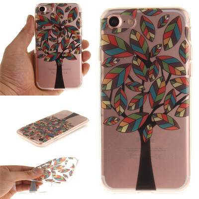

Colorful tree Pattern Soft Thin TPU Rubber Silicone Gel Case Cover for IPHONE 7