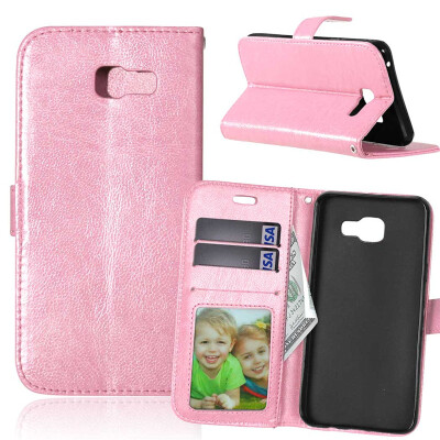 

Pink Style Classic Flip Cover with Stand Function and Credit Card Slot for SAMSUNG GALAXY A5 2106/A510