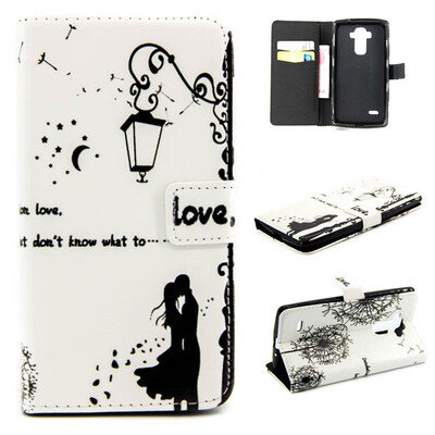 

Lovers&dandelion Design PU Leather Flip Cover Wallet Card Holder Case for LG Stylus LS770