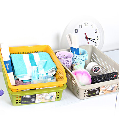 

Shunmei storage basket bathroom storage wash basket multi-purpose plastic storage basket storage basket storage basket color random SM-2160