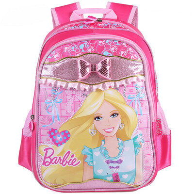 

Barbie children&39s bag cartoon female kindergarten first grade backpack primary school student bag BB8057A pink