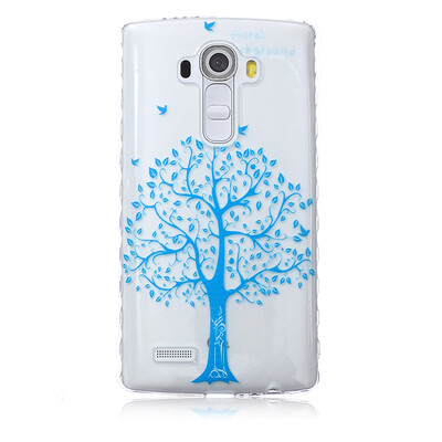 

Blue tree Pattern Soft Thin TPU Rubber Silicone Gel Case Cover for LG G5