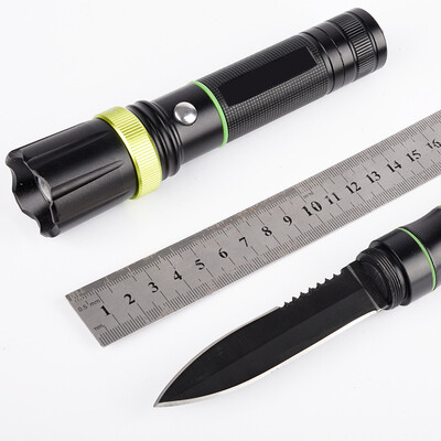 

Fi Lai Shi FEIRSH outdoor electric knife strong light long-range flashlight rechargeable LED long-range security hammer camping survival multi-function knife F57