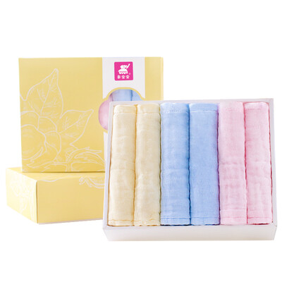 

Like baby elepbaby baby square towel nano water washed gauze saliva towel bath towel newborn baby 6 layer thick multi-purpose gauze towel 30X30CM 6 boxed