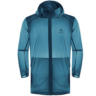 

Kailas (Kailas) light windbreaker outdoor sports soft skin windbreaker male models Prussian blue XXL