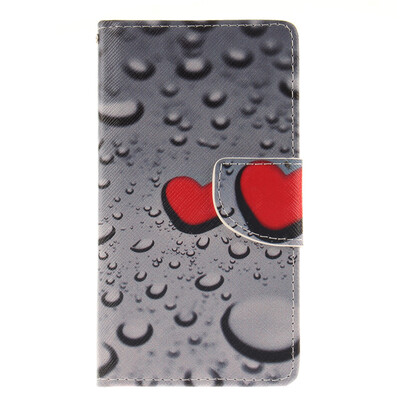 

Heart-shaped waterdrop Design PU Leather Flip Cover Wallet Card Holder Case for LG G4cG4 Mini