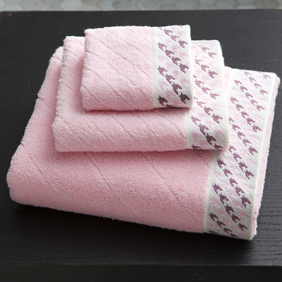 

Grace towel home textile cotton jacquard thousands of birds grid thickened absorbent towel three-piece bath towel 1 towel 1 scarf 1 red